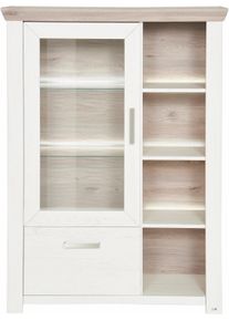 set one by Musterring Highboard »York«, Typ 13 und 14, mit Glastür und Schubkasten, 3 Farbvarianten, B 105 cm