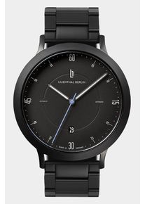 Men's Automatic Watch – Black - Brushed Steel Case, Sapphire Glass, Metal Bracelet - 38h Power Reserve, 42mm , Swiss Automatic Movement - Lilienthal
