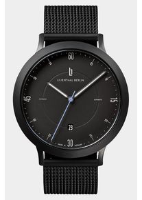 Men's Automatic Watch – Black - Brushed Steel Case, Sapphire Glass, Mesh Bracelet - 38h Power Reserve, 42mm , Swiss Automatic Movement - Lilienthal