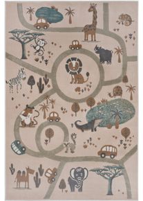 Hanse Home Kinderteppich »Adventures Animal Park«, rechteckig, 8 mm Höhe, Spielteppich, weich, Kinderzimmer, Kurzflor, Spielunterlage, Teppich