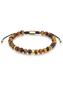 Männerglanz Armband Herren karamell / dunkelbraun / gold Größe One Size
