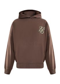 SikSilk Heren Sweatshirt bruin / zwart / wit XS