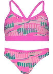 Puma Bustier-Bikini, (Set, 2 St.), mit allover Logoprint