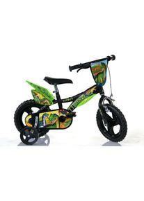 DINO Kinderfahrrad »DINOsaurier T-Rex 12 Zoll«, 1 Gang, mit Stützrädern, Frontschild und coolen Schutzblechen