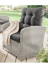 Destiny Loungesessel »MERANO«, Aluminium, Polyrattan, inkl. Auflagen