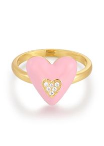 Glanzstücke München Glanzstücke München Ring Damen goldgelb / pink Größe 50