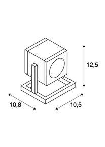 SLV Cubix I Außenstrahler IP44 anthrazit