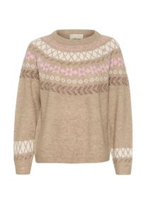 Cream Sweter 'Cherrie' dla kobiet nakrapiany beż / różowy Rozmiar L