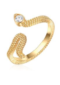 Lulu & Jane Lulu & Jane Dames Ring goudgeel / zilver 52