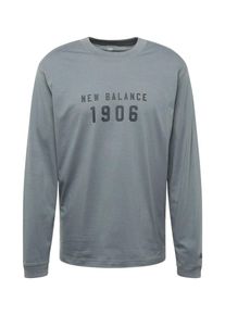 New Balance Heren Shirt 'Essentials' basaltgrijs / zwart S