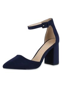 VAN HILL Dames Pumps ' Amber ' donkerblauw 36