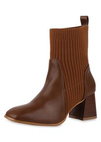 VAN HILL Stiefeletten ' Aurora ' Damen hellbraun Größe 36