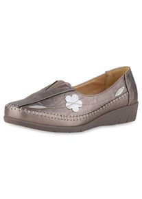 VAN HILL Dames Instappers 'Aurora' rose-goud 36