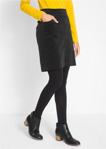 Stretch corduroy rok met een comfortabele band - zwart - maat 38 - corduroy - bonprix