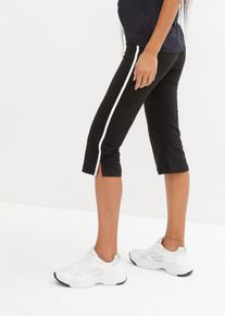 3/4 capri broek - zwart - maat 32/34 (XS) - met katoen - bonprix