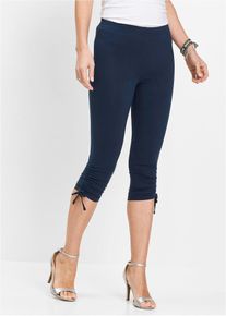 Capri legging met rijgkoordjes - blauw - maat 56/58 (3XL) - met katoen - bonprix