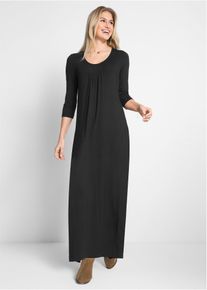 Viscose maxi jurk - zwart - maat 56/58 (3XL) - viscose - bonprix