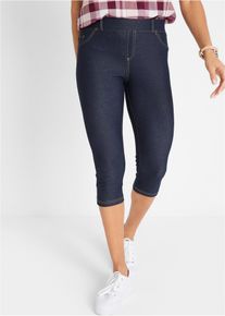 Capri legging in denim look - blauw - maat 40/42 (M) - met katoen - bonprix