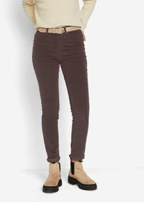 Skinny corduroy broek met stretch - bruin - maat 52 - met katoen - bonprix