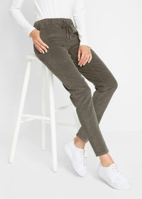 Corduroy broek met comfortabele tailleband - groen - maat 48 - corduroy - bonprix
