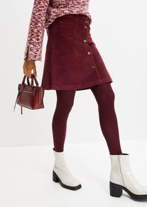 Stretch corduroy rok met knoopsluiting - rood - maat 44 - corduroy - bonprix