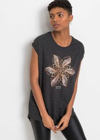 T-shirt van zachte viscose-mix - zwart - maat 32/34 (XS) - viscose - bonprix