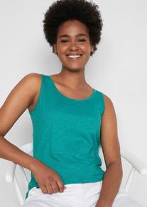 Jersey top met rugdetail - groen - maat 44/46 (L) - 100% katoen - bonprix