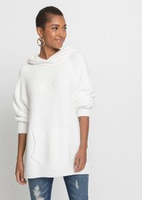 Hoodie van teddy - wit - maat 44/46 (L) - bonprix