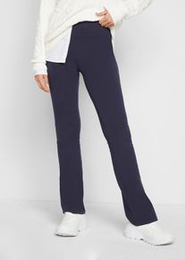 Flared legging van katoen - blauw - maat 56/58 (3XL) - met katoen - bonprix
