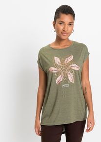 T-shirt van zachte viscose-mix - groen - maat 40/42 (M) - viscose - bonprix