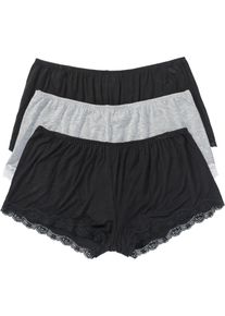 Wijde boxershort van viscose (set van 3) - zwart - maat 56/58 (3XL) - bonprix