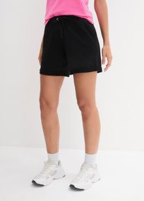Sweat short van puur katoen - zwart - maat 48/50 (XL) - met katoen - bonprix