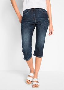 Mid waist stretch jeans straight - blauw - maat 54 - met katoen - bonprix