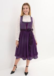 Dirndl met parels (2-dlg. set) - paars - maat 36 - bonprix