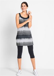 Jurk en capri legging (2-dlg. set) - zwart - maat 44/46 (L) - met katoen - bonprix