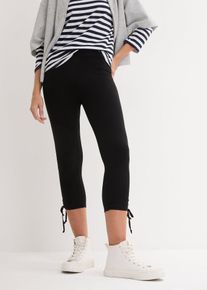 Capri legging met plooitjes (set van 2) - wit - maat 36/38 (S) - viscose - bonprix
