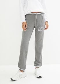 Sweatpants van elastische katoenmix - grijs - maat 56/58 (3XL) - met katoen - bonprix