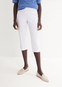Stretch capri met elastische band - wit - maat 40 - viscose - bonprix