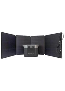 EcoFlow Delta Bundle 1 Powerstation-Set Powerstation Stromerzeuger 1260Wh Solarmodul 110W Camping schwarz