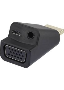 Renkforce RF-4149768 HDMI/VGA Adapter HDMI-Stecker VGA-Buchse Klinkenbuchse 3,5mm schwarz