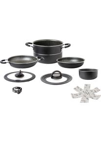 Brunner Pirate NG 7+1 Kochtopfset Camping-Topfset Pfanne Ø20cm Outdoor Wohnwagen schwarz