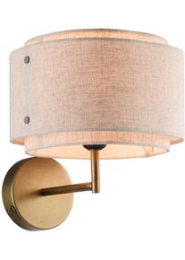 Nordlux Takai Wandleuchte, E27, IP20, 25W, Stoff-Lampenschirm, beige (2320421018)