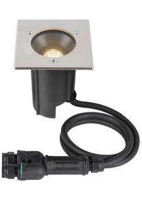 SLV DASAR M Bodeneinbauleuchte, eckige Abdeckung, 24°, 3000K, incl. DALI-Treiber, edelstahl (1007811)