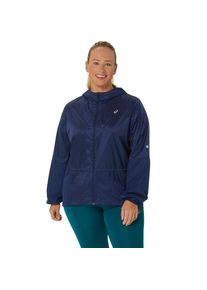 asics Damen Packable Run Jacket blau