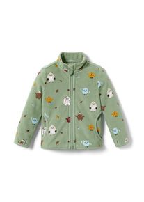 Tchibo - Fleecejacke mit Monsterprint - Unisex - Gr. 86/92 - grün/print