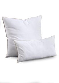 Kissen Daunen Touch weich - weiß - Größe 40x80 cm - Microfaser- bonprix