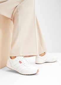 Sneaker aus Leder, wei&szlig;, Gr&ouml;&szlig;e 39, Glattleder, bonprix