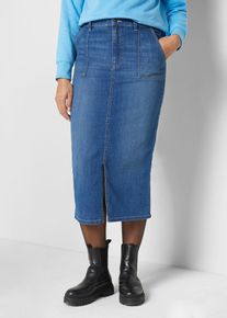 Jeansrock mit Schlitz, blau, Größe 38, mit Baumwolle, bonprix