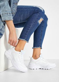 Chunky Sneaker mit leichter Sohle, wei&szlig;, Gr&ouml;&szlig;e 37, Vegan, bonprix