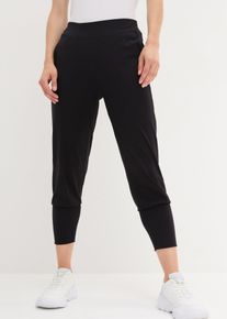 Ultrasofte Haremshose in Capri-Länge, schwarz, Größe 56/58 (3XL), bonprix